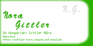 nora gittler business card
